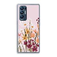 CaseCompany Painted wildflowers: Oppo Find X3 Neo Transparant Hoesje