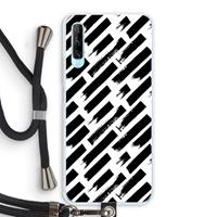 CaseCompany Zwarte vegen: Huawei P Smart Pro Transparant Hoesje met koord