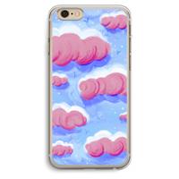 CaseCompany Roze wolken met vogels: iPhone 6 Plus / 6S Plus Transparant Hoesje