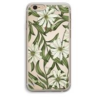 CaseCompany Wit bloemenpatroon: iPhone 6 Plus / 6S Plus Transparant Hoesje