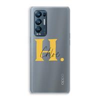 CaseCompany Amber Script: Oppo Find X3 Neo Transparant Hoesje