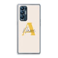 CaseCompany Amber Script: Oppo Find X3 Neo Transparant Hoesje