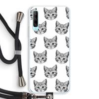CaseCompany Kitten: Huawei P Smart Pro Transparant Hoesje met koord