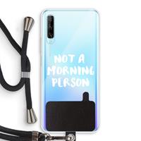 CaseCompany Morning person: Huawei P Smart Pro Transparant Hoesje met koord