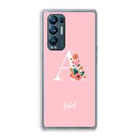 CaseCompany Pink Bouquet: Oppo Find X3 Neo Transparant Hoesje