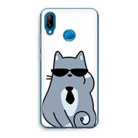 CaseCompany Cool cat: Huawei P20 Lite Transparant Hoesje