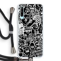 CaseCompany Vexx Black Mixtape: Huawei P Smart Pro Transparant Hoesje met koord
