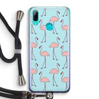 CaseCompany Anything Flamingoes: Huawei P Smart (2019) Transparant Hoesje met koord
