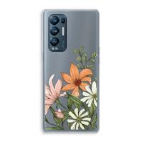 CaseCompany Floral bouquet: Oppo Find X3 Neo Transparant Hoesje