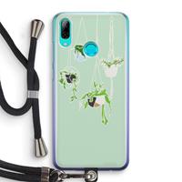 CaseCompany Hang In There: Huawei P Smart (2019) Transparant Hoesje met koord