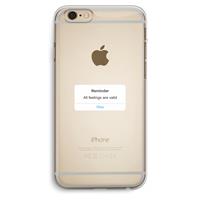 CaseCompany Reminder: iPhone 6 Plus / 6S Plus Transparant Hoesje