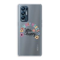 CaseCompany Happy days: Oppo Find X3 Neo Transparant Hoesje