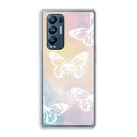 CaseCompany White butterfly: Oppo Find X3 Neo Transparant Hoesje