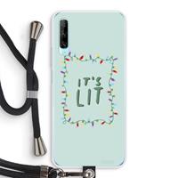 CaseCompany It's Lit: Huawei P Smart Pro Transparant Hoesje met koord