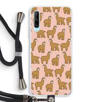 CaseCompany Alpacas: Huawei P Smart Pro Transparant Hoesje met koord