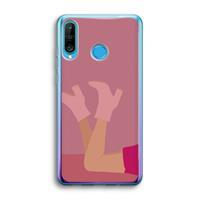 CaseCompany Pink boots: Huawei P30 Lite Transparant Hoesje