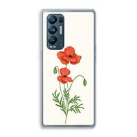 CaseCompany Red poppy: Oppo Find X3 Neo Transparant Hoesje