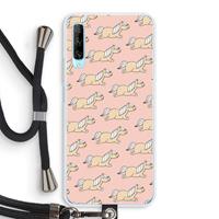 CaseCompany Ponys: Huawei P Smart Pro Transparant Hoesje met koord
