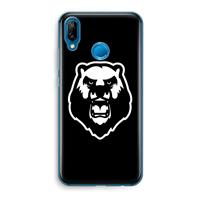 CaseCompany Angry Bear (black): Huawei P20 Lite Transparant Hoesje