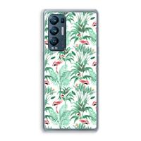 CaseCompany Flamingo bladeren: Oppo Find X3 Neo Transparant Hoesje