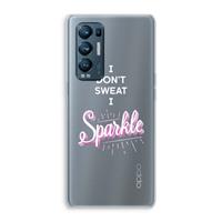 CaseCompany Sparkle quote: Oppo Find X3 Neo Transparant Hoesje