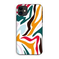 CaseCompany Colored Zebra: iPhone 11 Tough Case