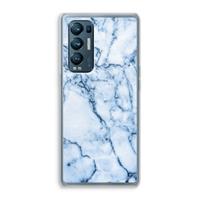 CaseCompany Blauw marmer: Oppo Find X3 Neo Transparant Hoesje