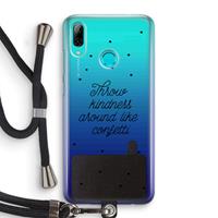 CaseCompany Confetti: Huawei P Smart (2019) Transparant Hoesje met koord