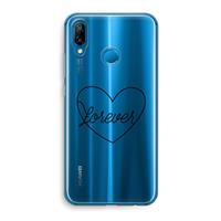 CaseCompany Forever heart black: Huawei P20 Lite Transparant Hoesje