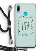 CaseCompany It's Lit: Huawei P Smart (2019) Transparant Hoesje met koord