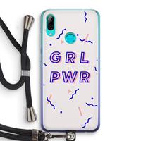 CaseCompany GRL PWR: Huawei P Smart (2019) Transparant Hoesje met koord