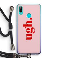 CaseCompany Ugh: Huawei P Smart (2019) Transparant Hoesje met koord