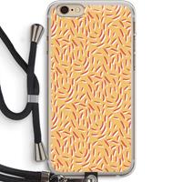 CaseCompany Camouflage: iPhone 6 PLUS / 6S PLUS Transparant Hoesje met koord