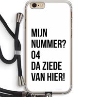 CaseCompany Da ziede van hier: iPhone 6 PLUS / 6S PLUS Transparant Hoesje met koord