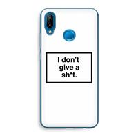 CaseCompany Don't give a shit: Huawei P20 Lite Transparant Hoesje