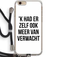 CaseCompany Meer verwacht: iPhone 6 PLUS / 6S PLUS Transparant Hoesje met koord