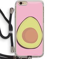 CaseCompany Avocado: iPhone 6 PLUS / 6S PLUS Transparant Hoesje met koord