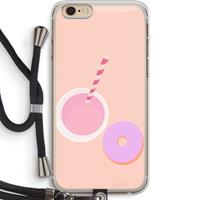 CaseCompany Donut: iPhone 6 PLUS / 6S PLUS Transparant Hoesje met koord