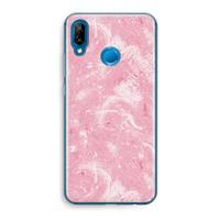 CaseCompany Abstract Painting Pink: Huawei P20 Lite Transparant Hoesje