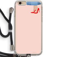 CaseCompany High heels: iPhone 6 PLUS / 6S PLUS Transparant Hoesje met koord