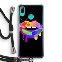 CaseCompany Lip Palette: Huawei P Smart (2019) Transparant Hoesje met koord