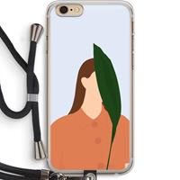 CaseCompany Leaf: iPhone 6 PLUS / 6S PLUS Transparant Hoesje met koord