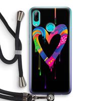 CaseCompany Melts My Heart: Huawei P Smart (2019) Transparant Hoesje met koord