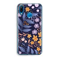 CaseCompany Flowers with blue leaves: Huawei P20 Lite Transparant Hoesje