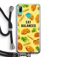CaseCompany Eat Balanced: Huawei P Smart (2019) Transparant Hoesje met koord