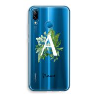 CaseCompany Green Brush: Huawei P20 Lite Transparant Hoesje