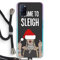CaseCompany Came To Sleigh: Oppo A92 Transparant Hoesje met koord