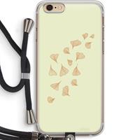 CaseCompany Falling Leaves: iPhone 6 PLUS / 6S PLUS Transparant Hoesje met koord