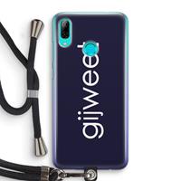 CaseCompany Gijweet: Huawei P Smart (2019) Transparant Hoesje met koord