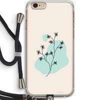 CaseCompany Love your petals: iPhone 6 PLUS / 6S PLUS Transparant Hoesje met koord